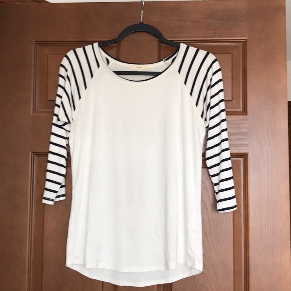 Cream, 3/4 sleeve boutique fashion top